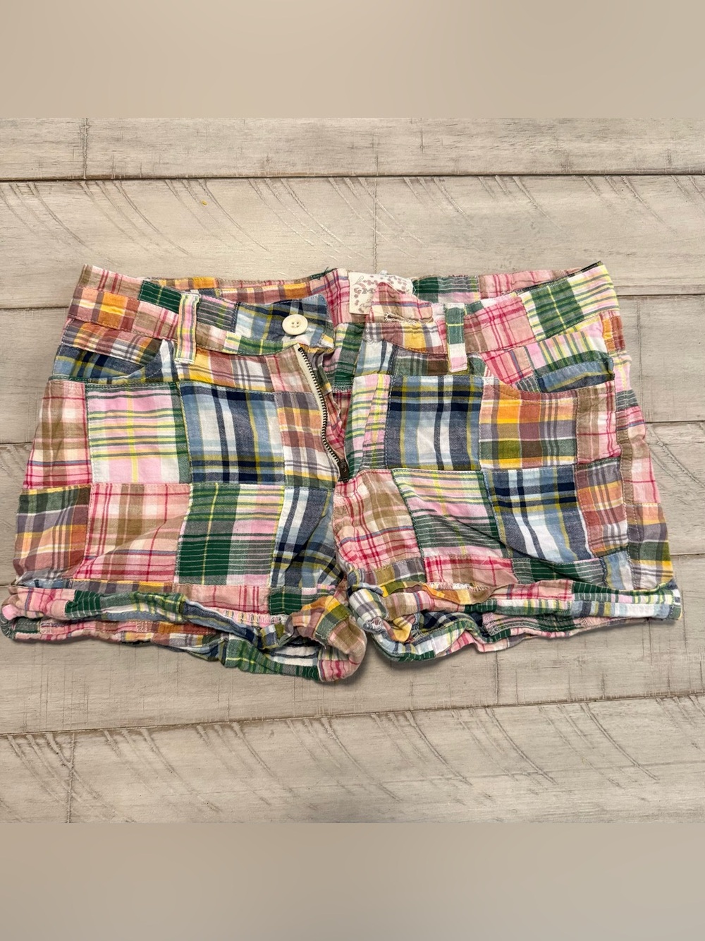 Mudd Multicolor Plaid Patchwork Shorts Size 11 Jr.